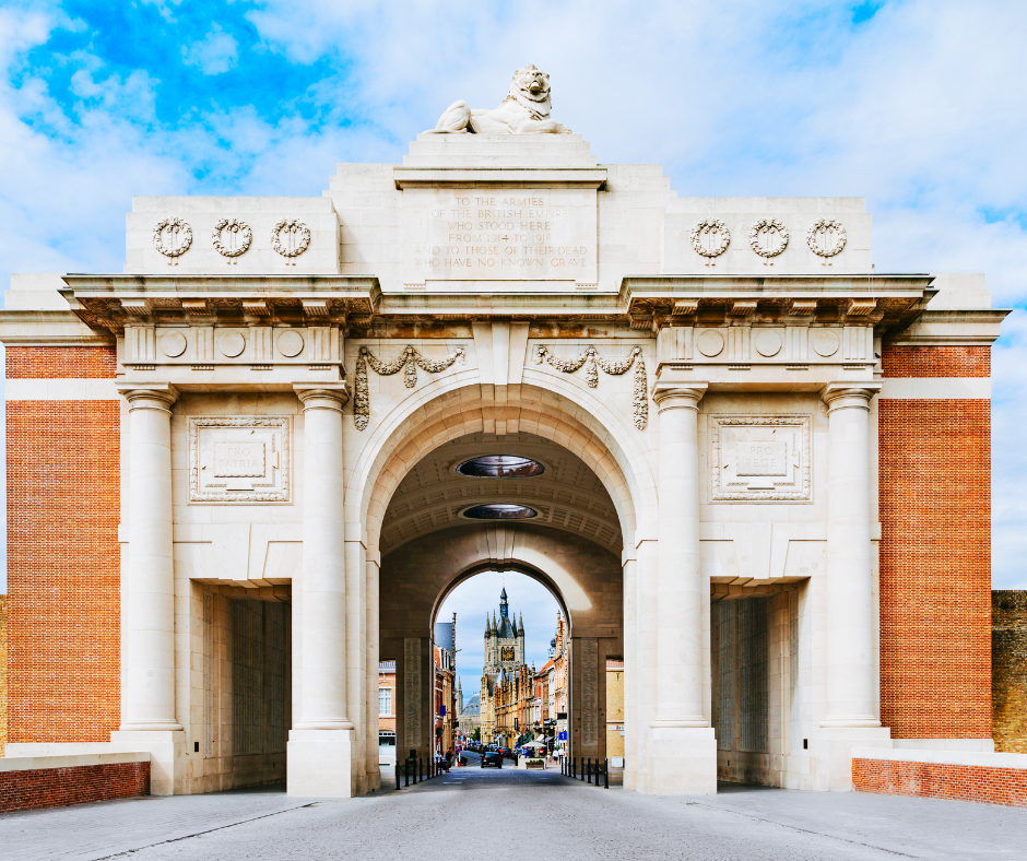 Menin Gate, Ypres on a bright day